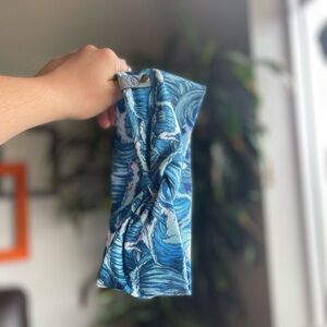 Blue Wave Patterned Headband